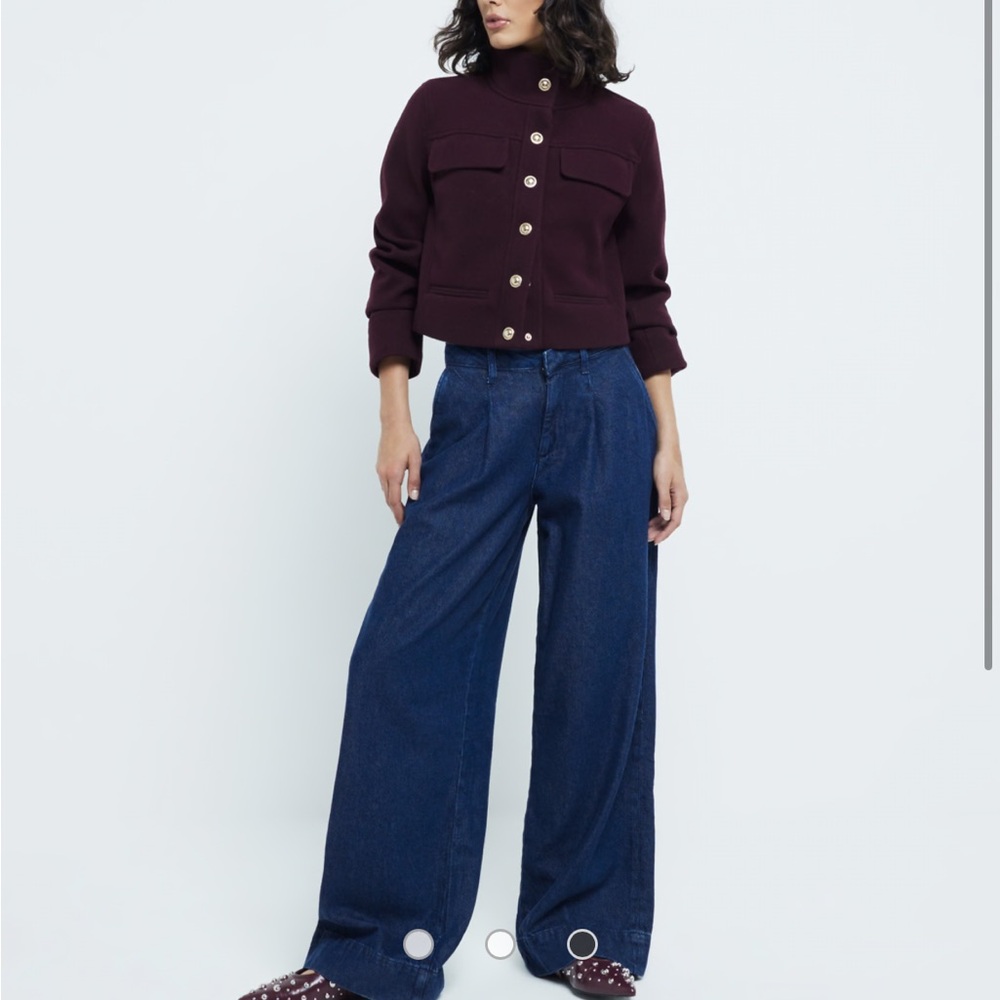 ASOS Cropped Burgundy Jacket
